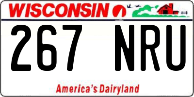 WI license plate 267NRU