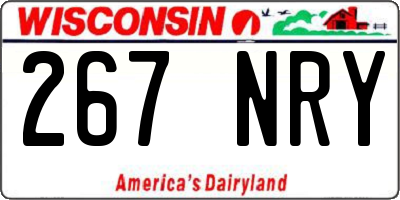 WI license plate 267NRY