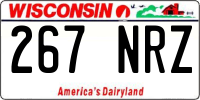 WI license plate 267NRZ