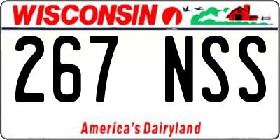 WI license plate 267NSS
