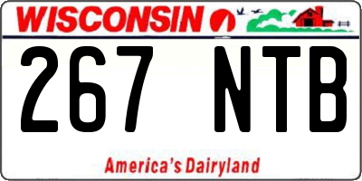 WI license plate 267NTB