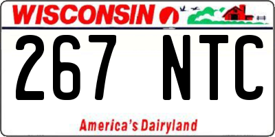 WI license plate 267NTC