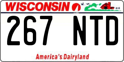 WI license plate 267NTD