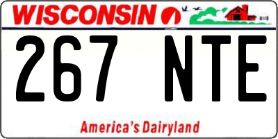 WI license plate 267NTE