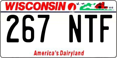 WI license plate 267NTF
