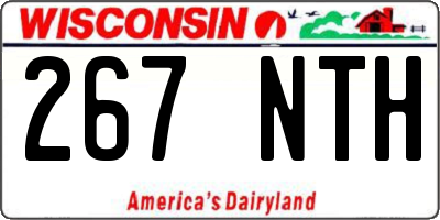 WI license plate 267NTH