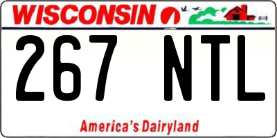 WI license plate 267NTL
