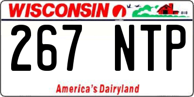 WI license plate 267NTP