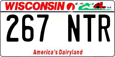 WI license plate 267NTR
