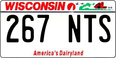 WI license plate 267NTS