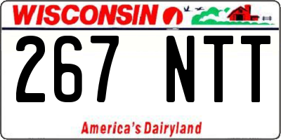 WI license plate 267NTT