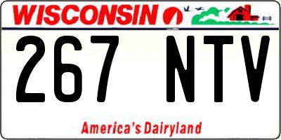 WI license plate 267NTV