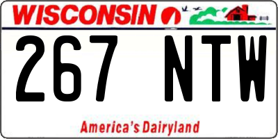 WI license plate 267NTW