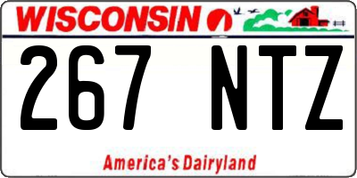 WI license plate 267NTZ