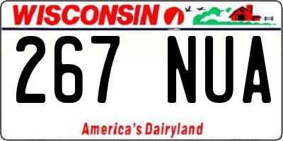 WI license plate 267NUA