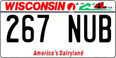 WI license plate 267NUB