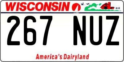 WI license plate 267NUZ