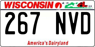 WI license plate 267NVD