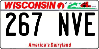 WI license plate 267NVE