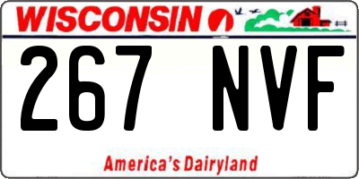 WI license plate 267NVF