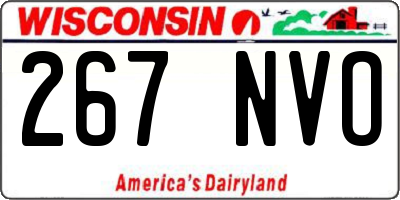 WI license plate 267NVO