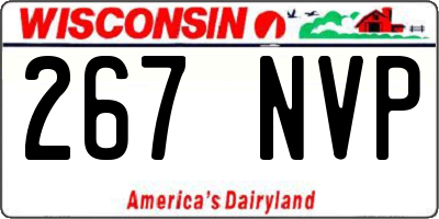 WI license plate 267NVP