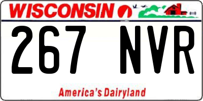 WI license plate 267NVR