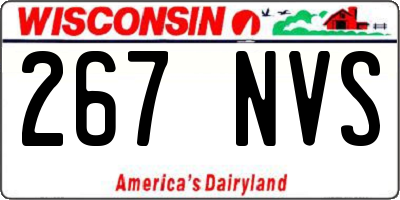 WI license plate 267NVS