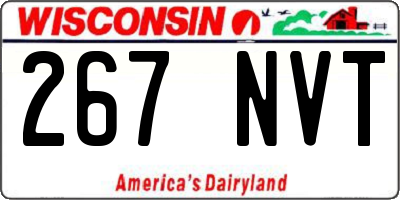 WI license plate 267NVT