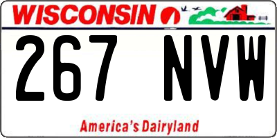 WI license plate 267NVW