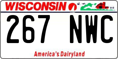 WI license plate 267NWC