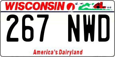 WI license plate 267NWD