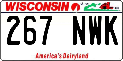 WI license plate 267NWK