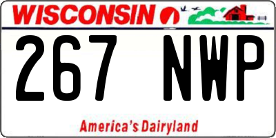 WI license plate 267NWP