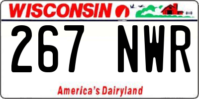 WI license plate 267NWR