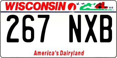 WI license plate 267NXB