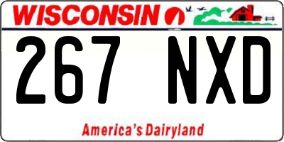 WI license plate 267NXD