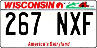 WI license plate 267NXF