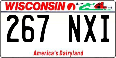 WI license plate 267NXI