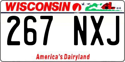 WI license plate 267NXJ