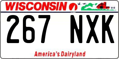 WI license plate 267NXK