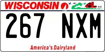 WI license plate 267NXM