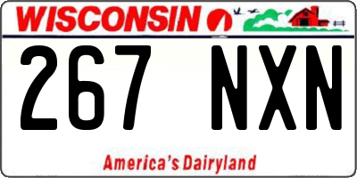 WI license plate 267NXN