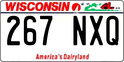 WI license plate 267NXQ