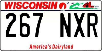 WI license plate 267NXR