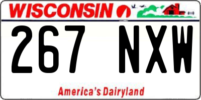 WI license plate 267NXW