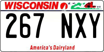 WI license plate 267NXY