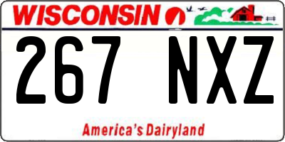 WI license plate 267NXZ