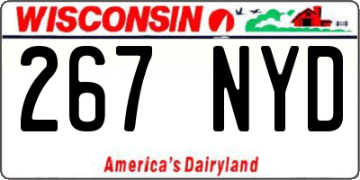 WI license plate 267NYD