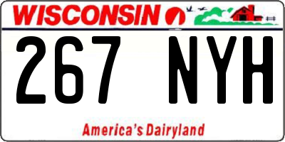 WI license plate 267NYH